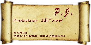 Probstner József névjegykártya